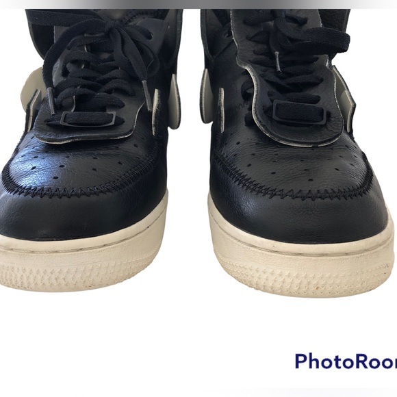 Psny x Nike Air Force 1 “Black/Black Sail” EUC Sz 8 - Picture 5 of 14